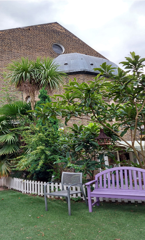 Annual Awards 2021: View of Vineyard Life Church centre garden.