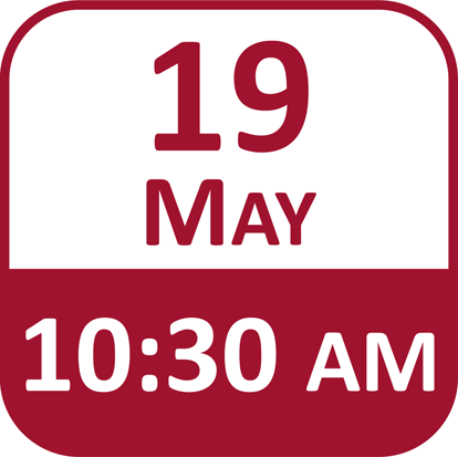 Date Icon for 19 May at 10:30am