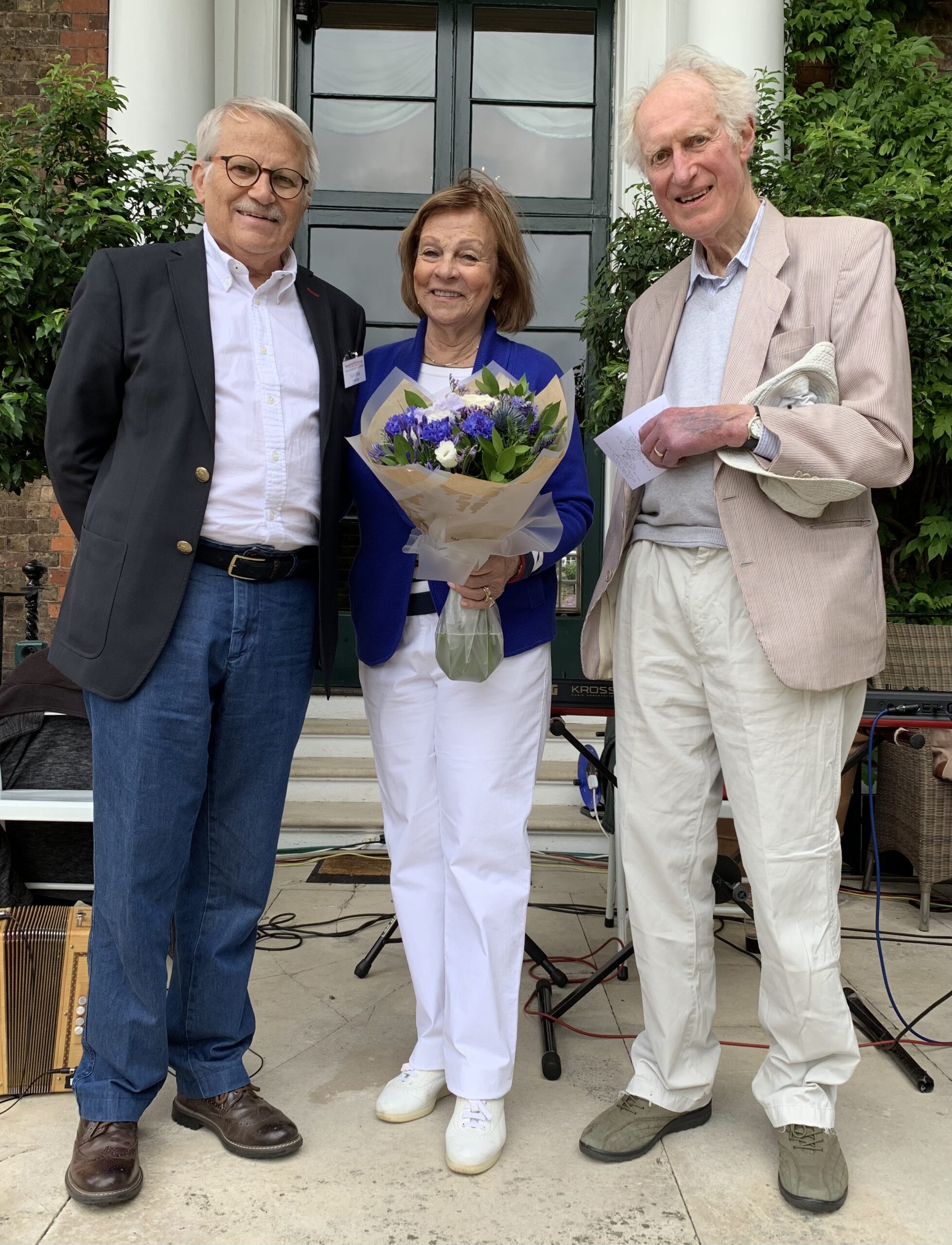 Bamber (right) with Baroness Ronny Van Dedem, also a Patron, and Chairman Barry May at our Summer Party in June 2019